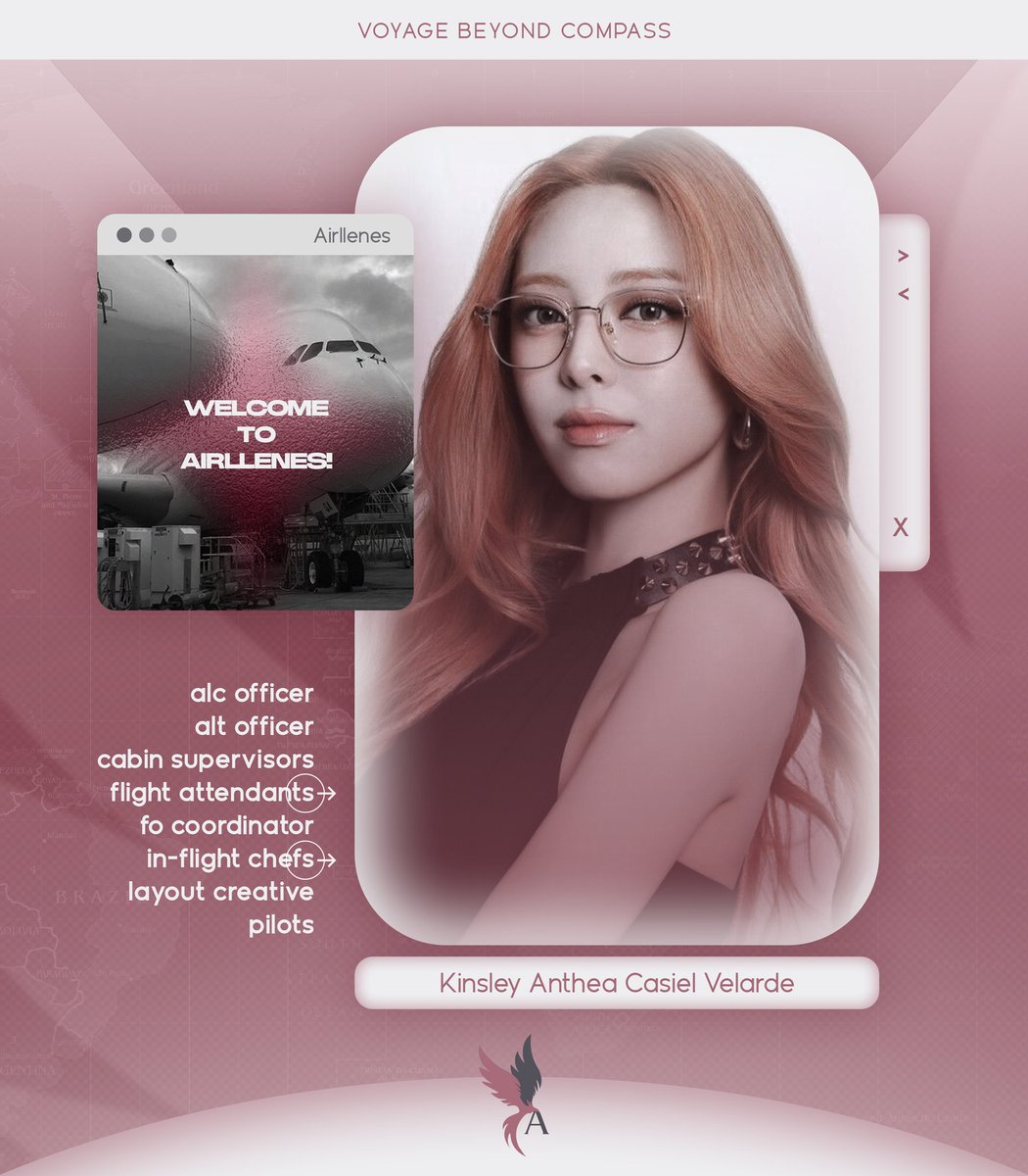 wrkngdoll's tweet image. ㅤ 

        Braving the skies one flight at
        a time. KINSLEY ANTHEA CASIEL VELARDE, driven
        to soar with AIRLLENES.

         #VoyageBeyondCompass
         #BATCH_τρία
         #HellonesKINSLEY 

‌