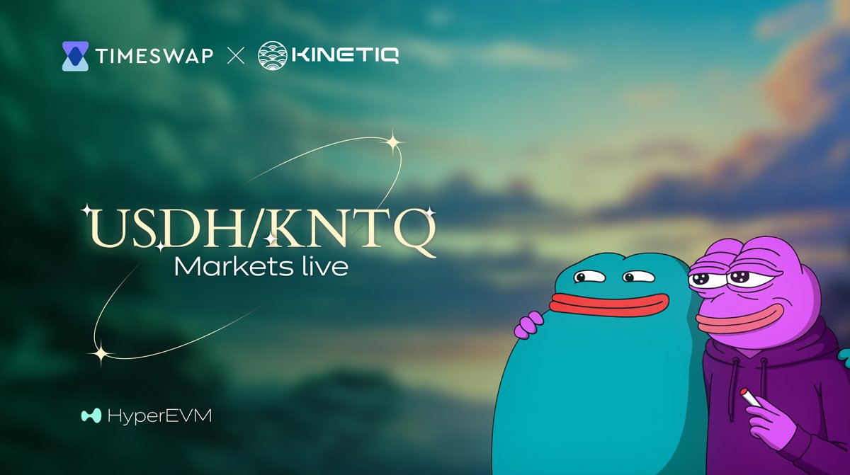 𝐆𝐦𝐞𝐨𝐰 𝐇𝐲𝐩𝐞𝐫𝐄𝐕𝐌 𝐞𝐧𝐣𝐨𝐲𝐨𝐨𝐫𝐬 🐸

We bring you the first money market for KNTQ paired with USDH 🎉
( <a href="/kinetiq_xyz/">Kinetiq</a> , <a href="/nativemarkets/">Native Markets</a> )

This unlocks non-liquidatable leverage on KNTQ and usage of KNTQ as collateral – ONLY on Timeswap! 👇