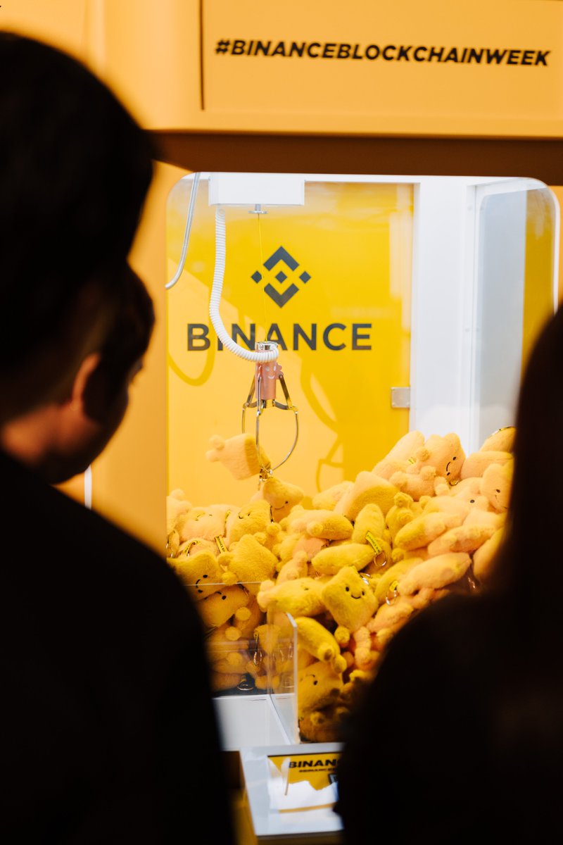 binance's tweet image. Have you caught your plushie? 

Grab yours at #BinanceBlockchainWeek