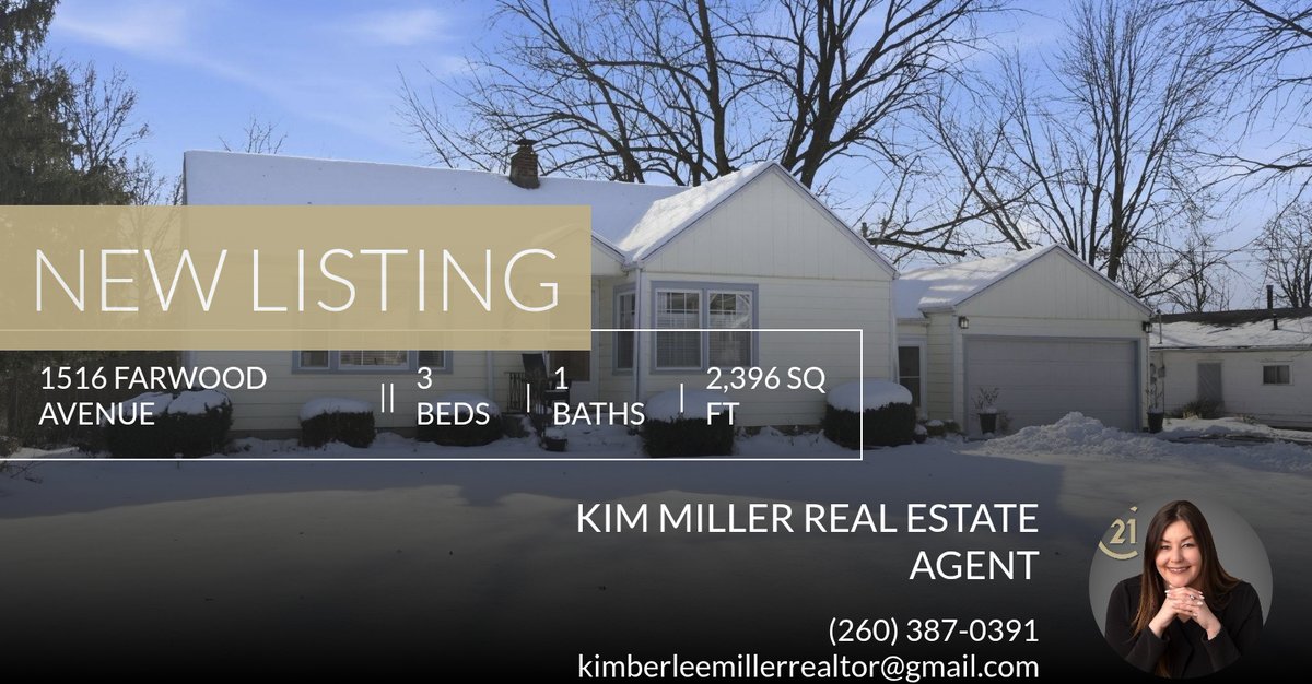 _Kim_Miller_'s tweet photo. 📍 New Listing 📍 Take a look at this fantastic new property that just hit the market located at 1516 Farwood Avenue in Fort Wayne. Reach out here or at (260) 387-0391 for more information

Kim Miller
Real Estate Agent Century 21 B... https://t.co/4erS0bOyWQ https://t.co/9jHpy71kuD