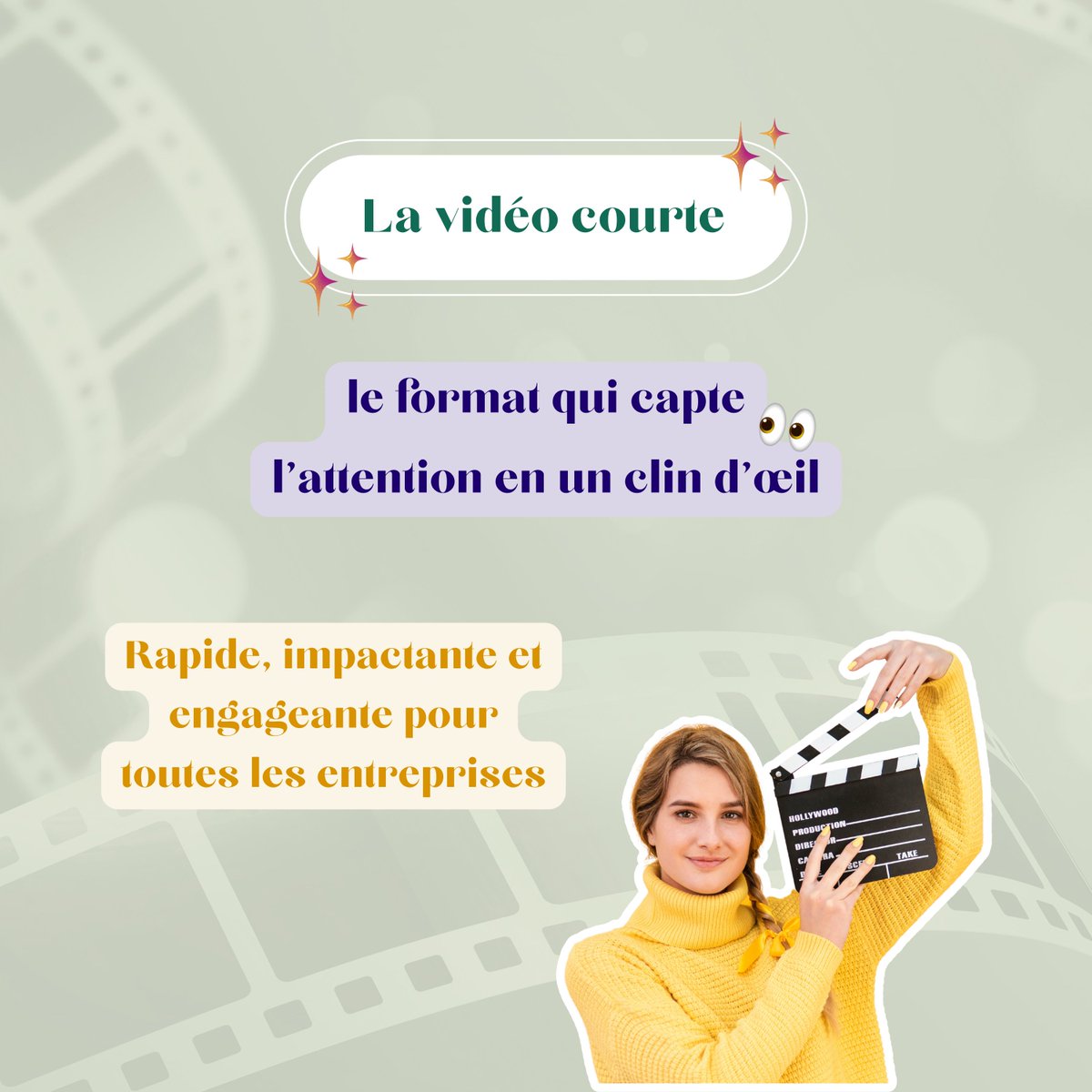 Webessor's tweet image. 🎬 La vidéo courte, c’est le format qui arrête le scroll et captive votre audience en quelques secondes. 

⚡ Rapide, impactante, facile à consommer… et parfaite même pour un petit budget.  
#VideoMarketing #SocialMedia #Reels #TikTok #YouTubeShorts #MarketingDigital #webessor