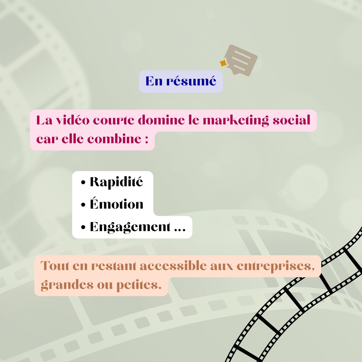 Webessor's tweet image. 🎬 La vidéo courte, c’est le format qui arrête le scroll et captive votre audience en quelques secondes. 

⚡ Rapide, impactante, facile à consommer… et parfaite même pour un petit budget.  
#VideoMarketing #SocialMedia #Reels #TikTok #YouTubeShorts #MarketingDigital #webessor