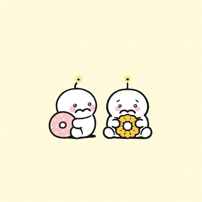 となりのド〜ナツは おいしそうにみえるでちゅ