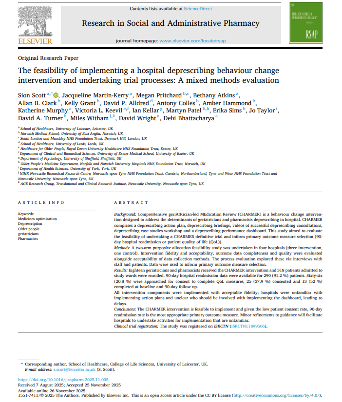 CHARMER deprescribing study tweet media