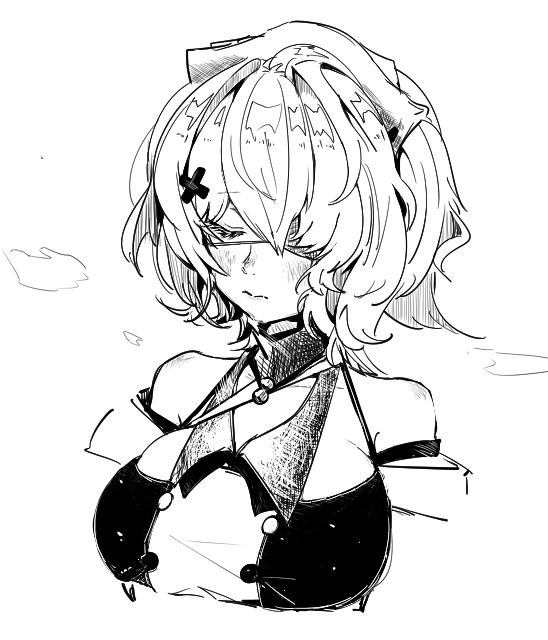 普段 描かないモノクロで試し描き。
#絮雨 #ウィスパーレイン