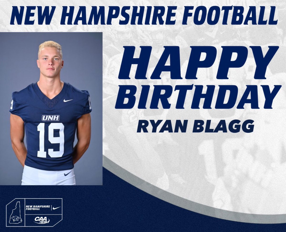 UNH_Football's tweet image. Happy birthday Ryan Blagg