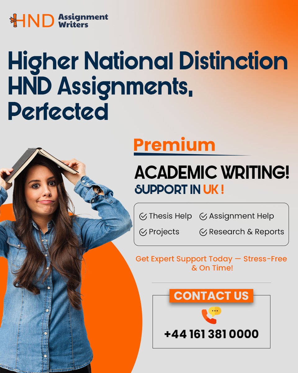 hnd_writers's tweet image. HND Distinction Achieved!🌟Get Your Assignments Perfected In The UK.

Get HND Distinction At: hndassignmentwriters.co.uk
Chat With Our Experts: wa.me/441613810000

#HNDAssignments #HNDDistinction #UKAssignmentHelp #HNDAssignmentWriters #BTEC #uk #Viral #AcademicPerfection #fyp
