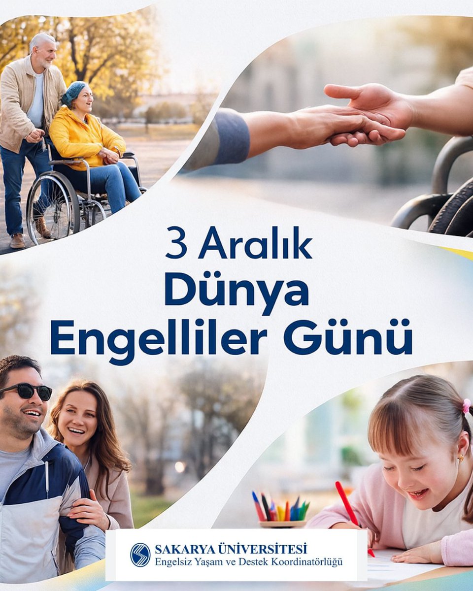 Her bireyin eşit, erişilebilir ve bağımsız bir yaşam sürebilmesi için farkındalığı artırmayı amaçlıyoruz.
Engelleri birlikte aşabileceğimize inanıyor, kapsayıcı bir toplum için çalışmaya devam ediyoruz. 🌿💙

#DünyaEngellilerGünü #3Aralık #EngelsizÜniversite #SakaryaÜniversitesi