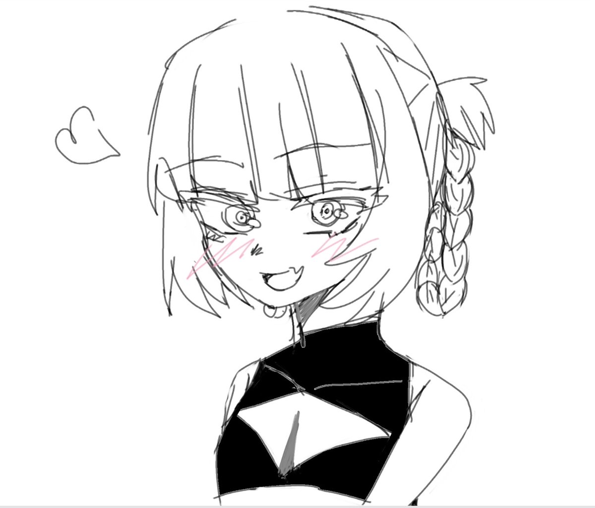 hananasi_karin's tweet image. らくがきのナズナちゃん〜〜
#よふかしのうた　#七草ナズナ