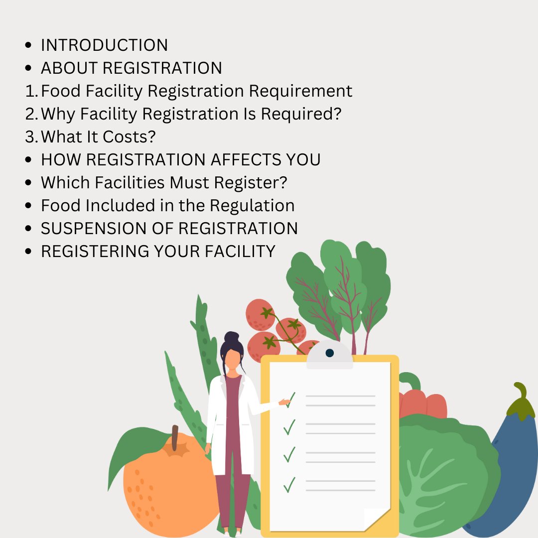 Domestic and foreign facilities that manufacture, process, pack, or hold food, for human or animal consumption in the United States must register with FDA.
#FoodSafetyStandard #FoodSafety #Usfda #FoodFacility #Registration