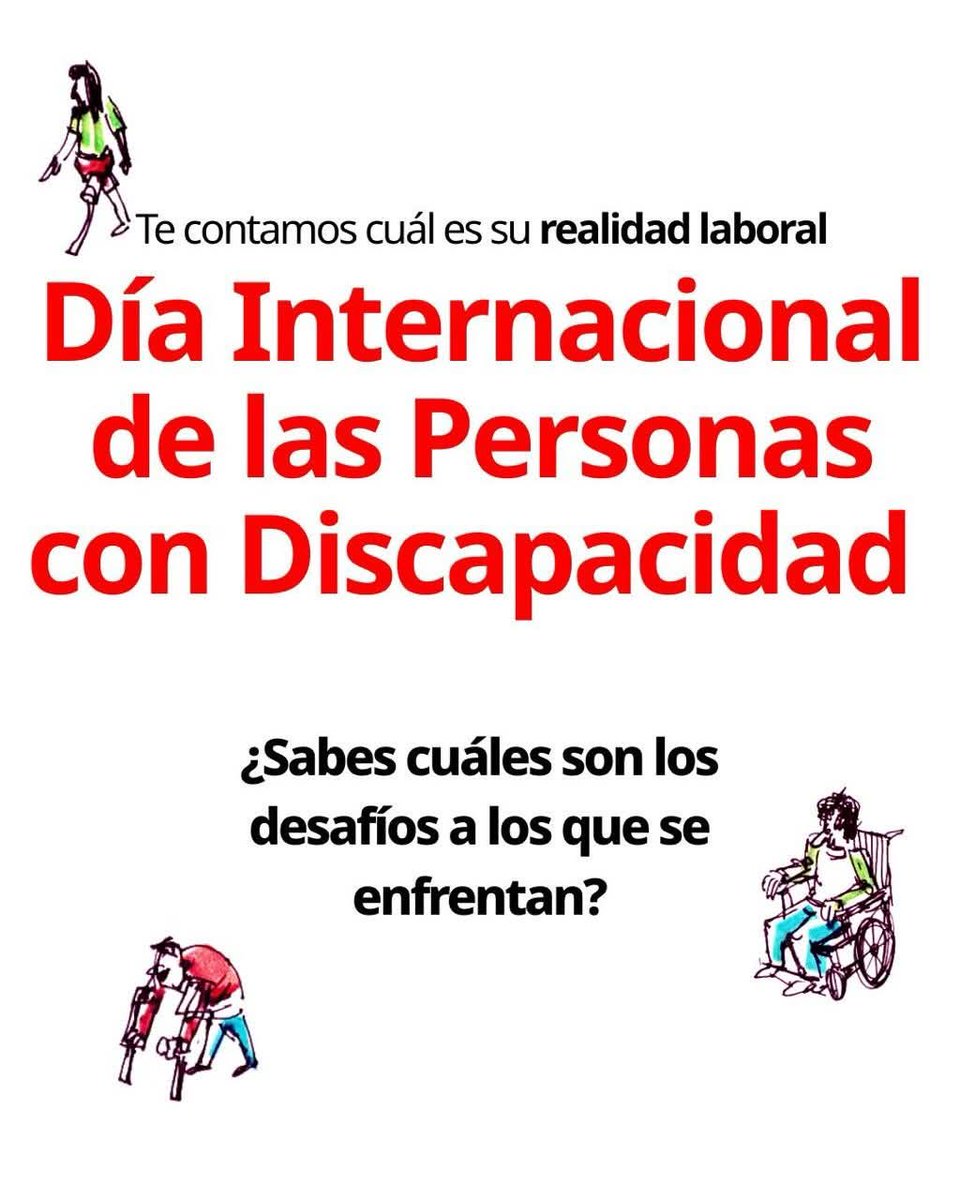 CCOOKNFALSPS's tweet image. 🗓️🫂 Hoy es el Día Internacional de las Personas con Discapacidad.

Las personas con Discapacidad no acceden tan fácilmente a un empleo, sufren más temporalidad y más precariedad.

Exigimos una inclusión real y unos derechos garantizados.