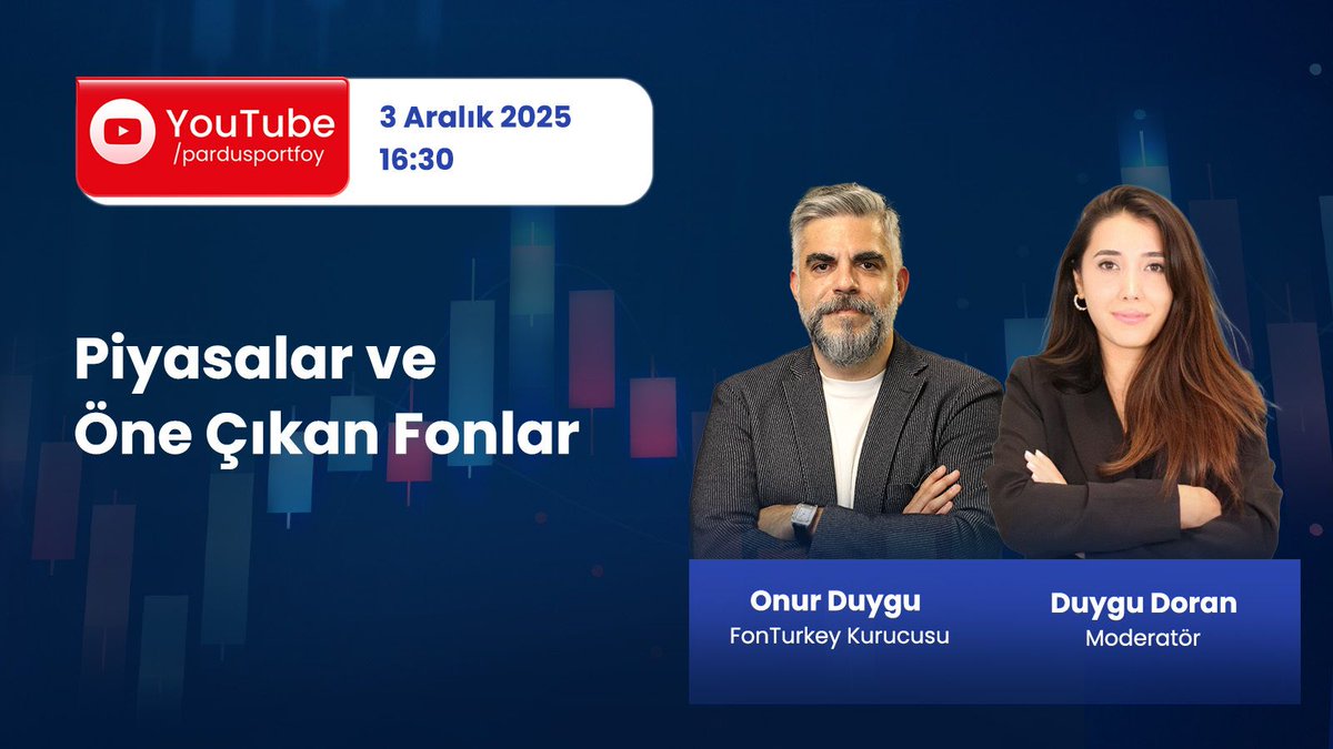 📈 Piyasalar ve Öne Çıkan Fonlar 📉

<a href="/FonTurkey/">FonTurkey</a> Kurucusu Onur Duygu (<a href="/eonurduygu/">Onur Duygu</a>) ile piyasaların genel görünümünü değerlendiriyor ve öne çıkan fonları sizin için mercek altına alıyoruz. 🚀 

📌 Hangi fonlar ön planda?
📌 Piyasalardaki gelişmeler fonları nasıl etkiliyor?

Duygu