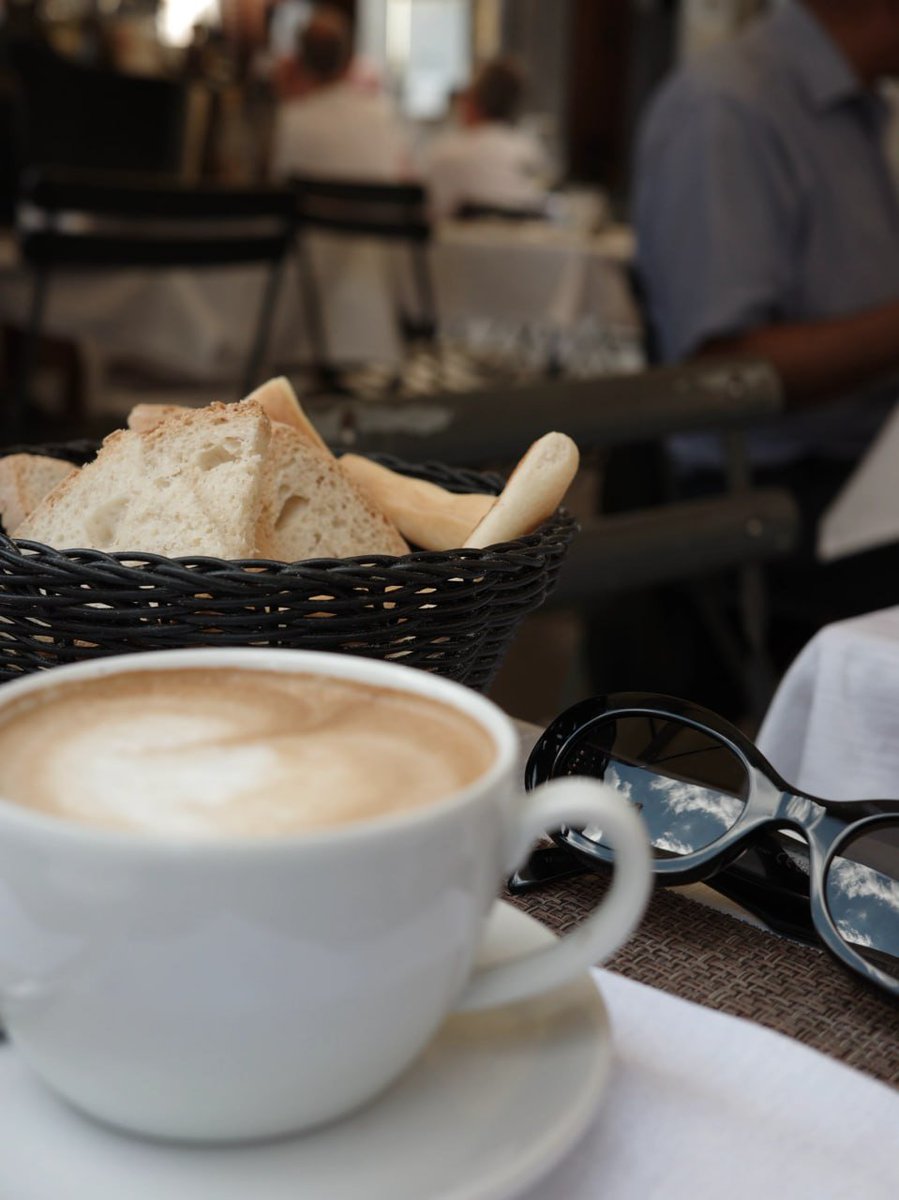 SecretsofMy's tweet image. Good morning! A cup of delicious cappuccino paired with freshly baked bread—that's the life!
