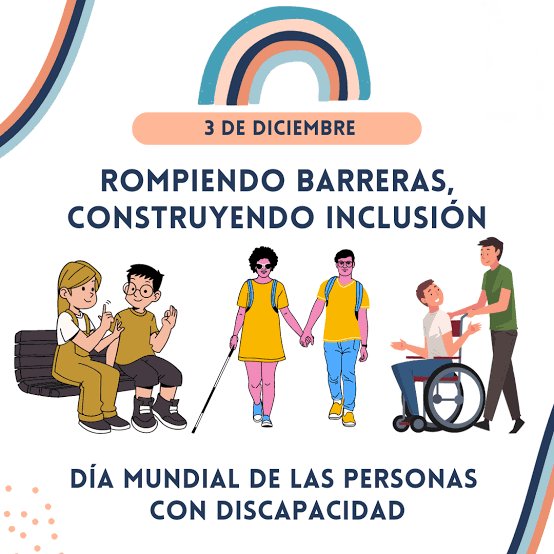 3 diciembre: Día de las personas con discapacidad sueño con:
-  terapias accesibles para todos
-medicamentos en cuadro básico 
-Mas docentes de educación especial
-Mas instalaciones a lo largo del país 
-Acceso a especialistas en el interior
Pero sobretodo EMPATÍA 🙏