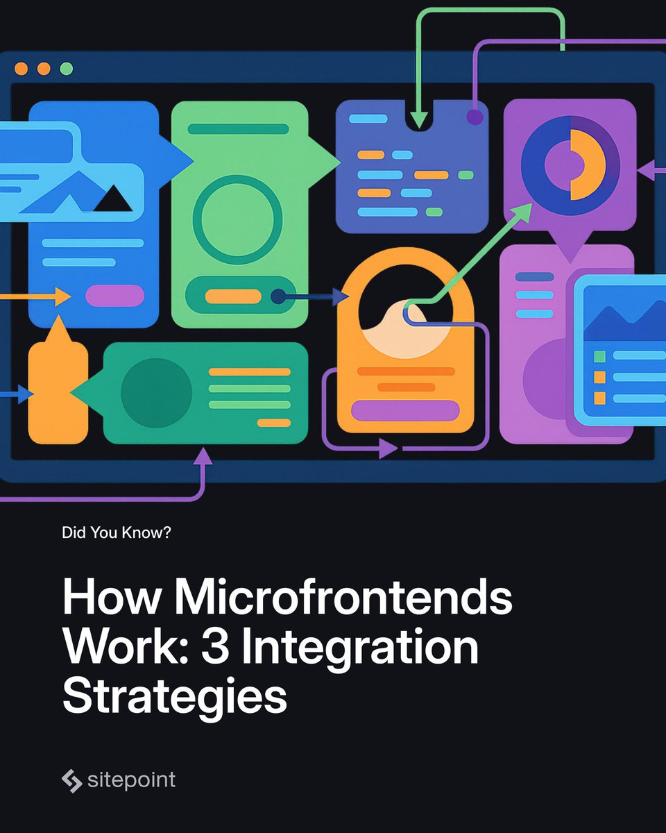 sitepointdotcom's tweet image. Microfrontends are powerful - but only if integration stays clean.
Clear contracts, low coupling, and safe deployments make all the difference.
Here’s how to keep your MFE architecture scalable.

Full article:
🔗 sitepoint.com/microfrontends…

#Microfrontends #WebDev #Frontend #JS