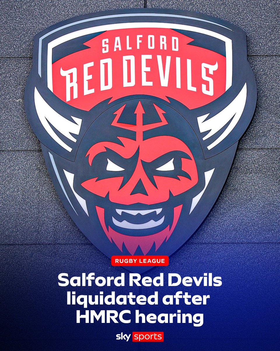 BREAKING: Salford Red Devils have been liquidated bringing an end to club's 152-year history 🚨