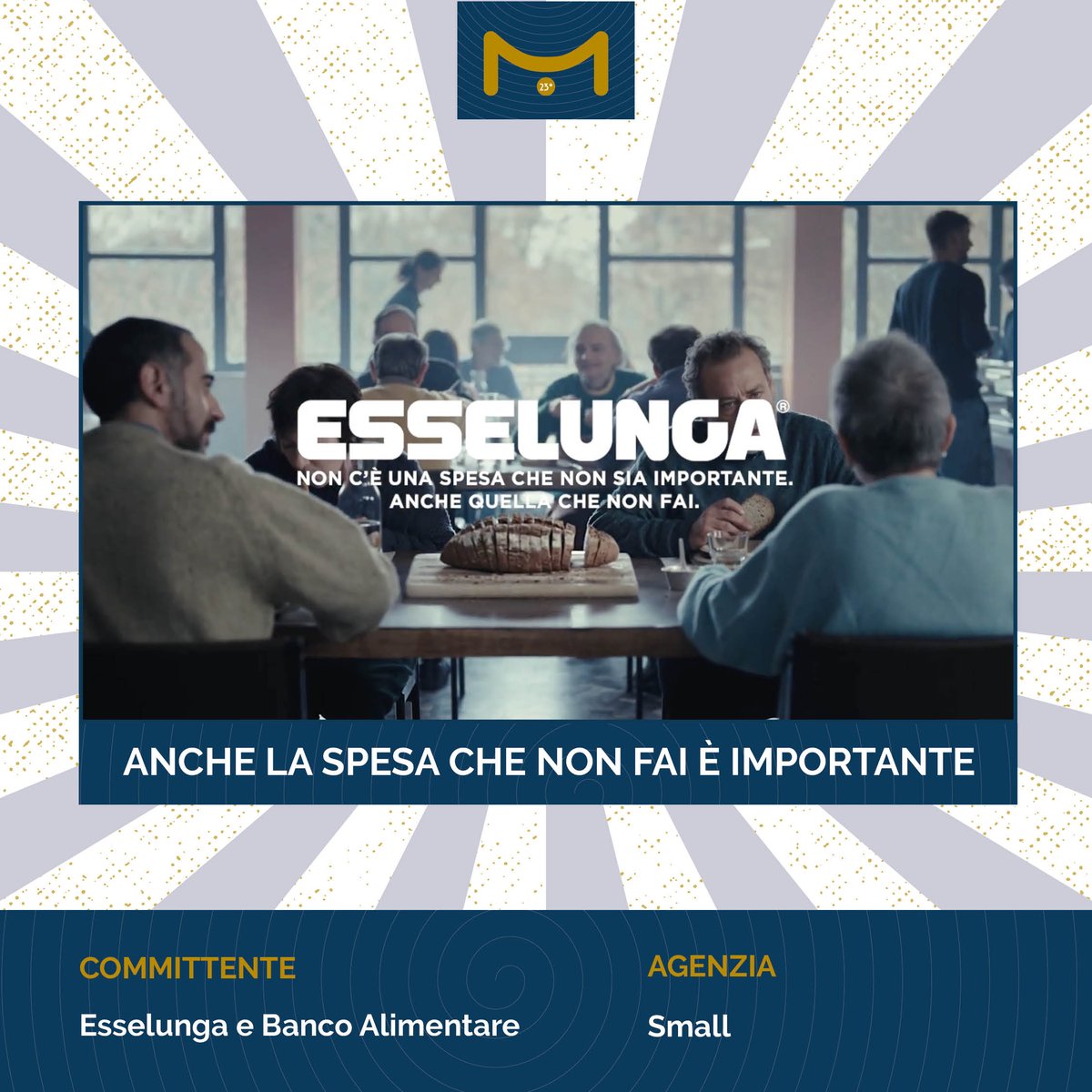 🏆 XXIII edizione Premio San Bernardino
Terza campagna finalista per il 𝐏𝐫𝐨𝐟𝐢𝐭:

“𝐀𝐧𝐜𝐡𝐞 𝐥𝐚 𝐬𝐩𝐞𝐬𝐚 𝐜𝐡𝐞 𝐧𝐨𝐧 𝐟𝐚𝐢 𝐞̀ 𝐢𝐦𝐩𝐨𝐫𝐭𝐚𝐧𝐭𝐞” di <a href="/TuttoEsselunga/">TuttoEsselunga</a>  per <a href="/BancoAlimentare/">Banco Alimentare</a>  e <a href="/smalltheagency/">@smalltheagency</a>  

📽 youtube.com/watch?v=6RY-dY…