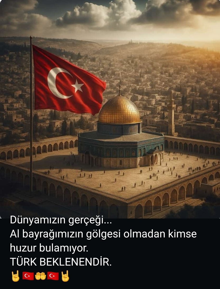 Dünyamızın gerçeği... Al bayrağımızın gölgesi olmadan kimse huzur bulamıyor.
TÜRK BEKLENENDİR... 
🤘🇹🇷🤲🇹🇷🤘facebook.com/share/p/1HHVN7…