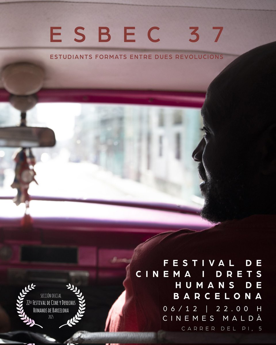 🎉 El nostre documental formarà part de la selecció oficial del Festival de Cinema i Drets humans de Barcelona.

🎥 La projecció tindrà lloc el dissabte 6 de desembre, a les 22 h, al <a href="/cinemamalda/">Cinema Maldà 📽</a>.

✊🏿 Vine a conèixer la història de @Sankaractivist!

#ESBEC_37