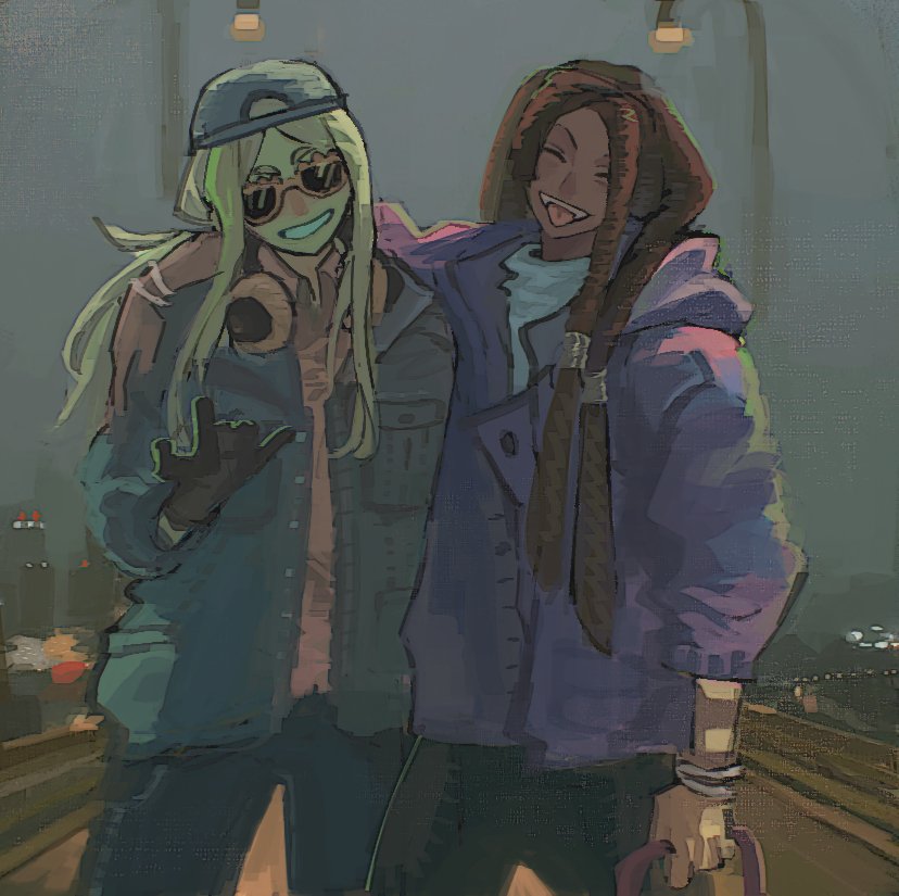 Modern AU or sth
August hanging out with his unnamed friend(1/2)