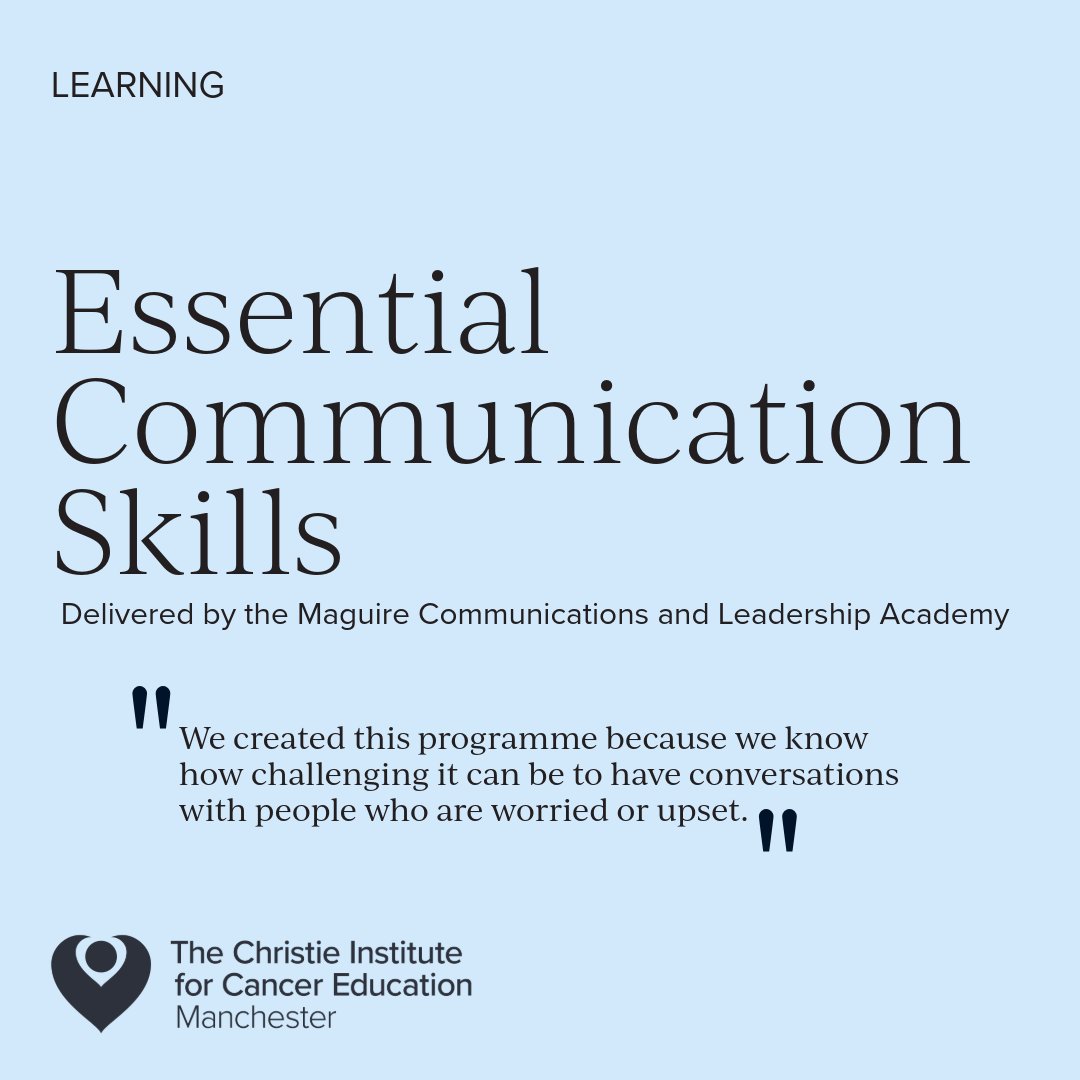 The Christie Institute for Cancer Education tweet media