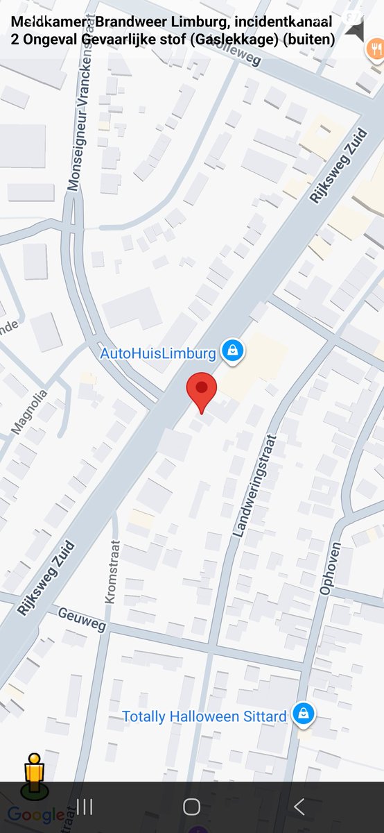 Gaslekkage bij Total Tankstation Geleen