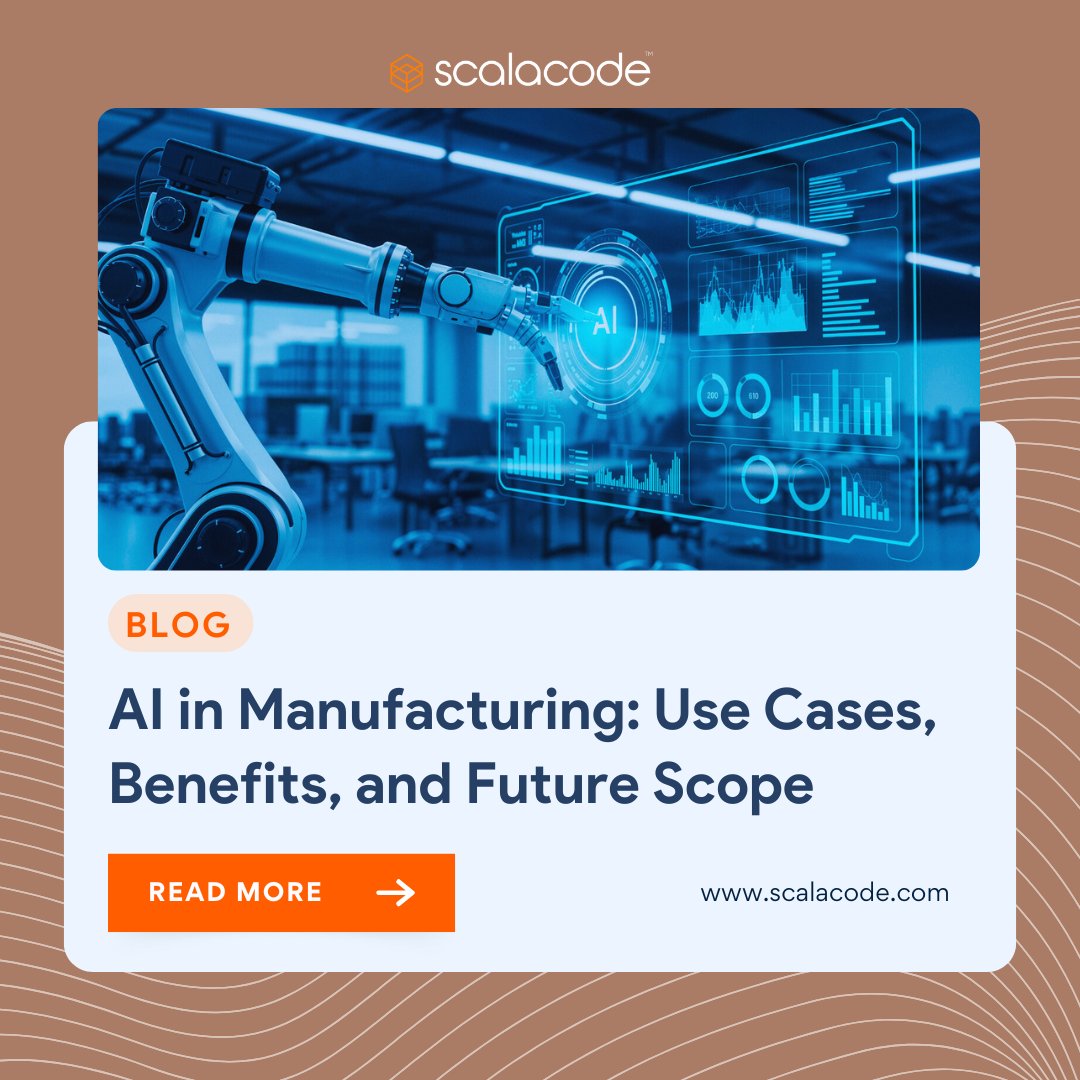 scala_code's tweet image. AI is powering the next industrial revolution — automating workflows, predicting failures before they happen, and making production lines smarter than ever.

👉 Dive into the full blog: lnkd.in/gGJkJF3c

#AIinManufacturing #SmartFactory #Industry40 #AIInnovation