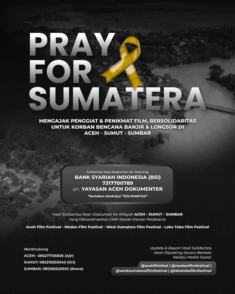 GalungMid's tweet photo. #prayforsumatra #filmsumaterapeduli https://t.co/RZPv2SQAlD