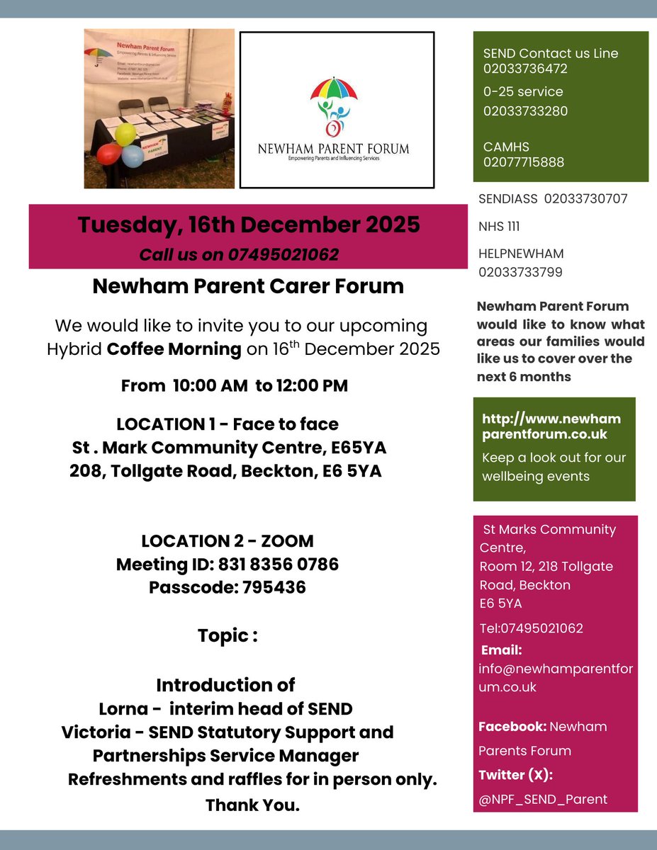 Newham Parent Forum tweet media