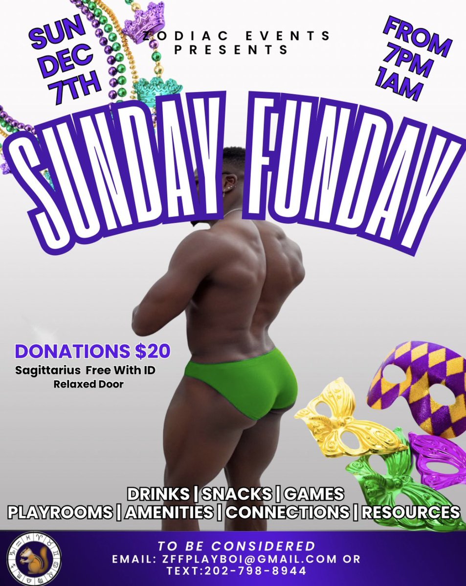 🍆🍑💦 HAPPY HUMP DAY !!! 

Cumming this Weekend “SAGITTARIGRAS” The SAGITTARIUS Freak-a-thon  ♐️ 12/6/25 in DC Sagittarius complimentary w/ ID.  

Keep them inquiries cumming.

Send pix to Zffplayboi@gmail.com or 202-798-8944 for invite.