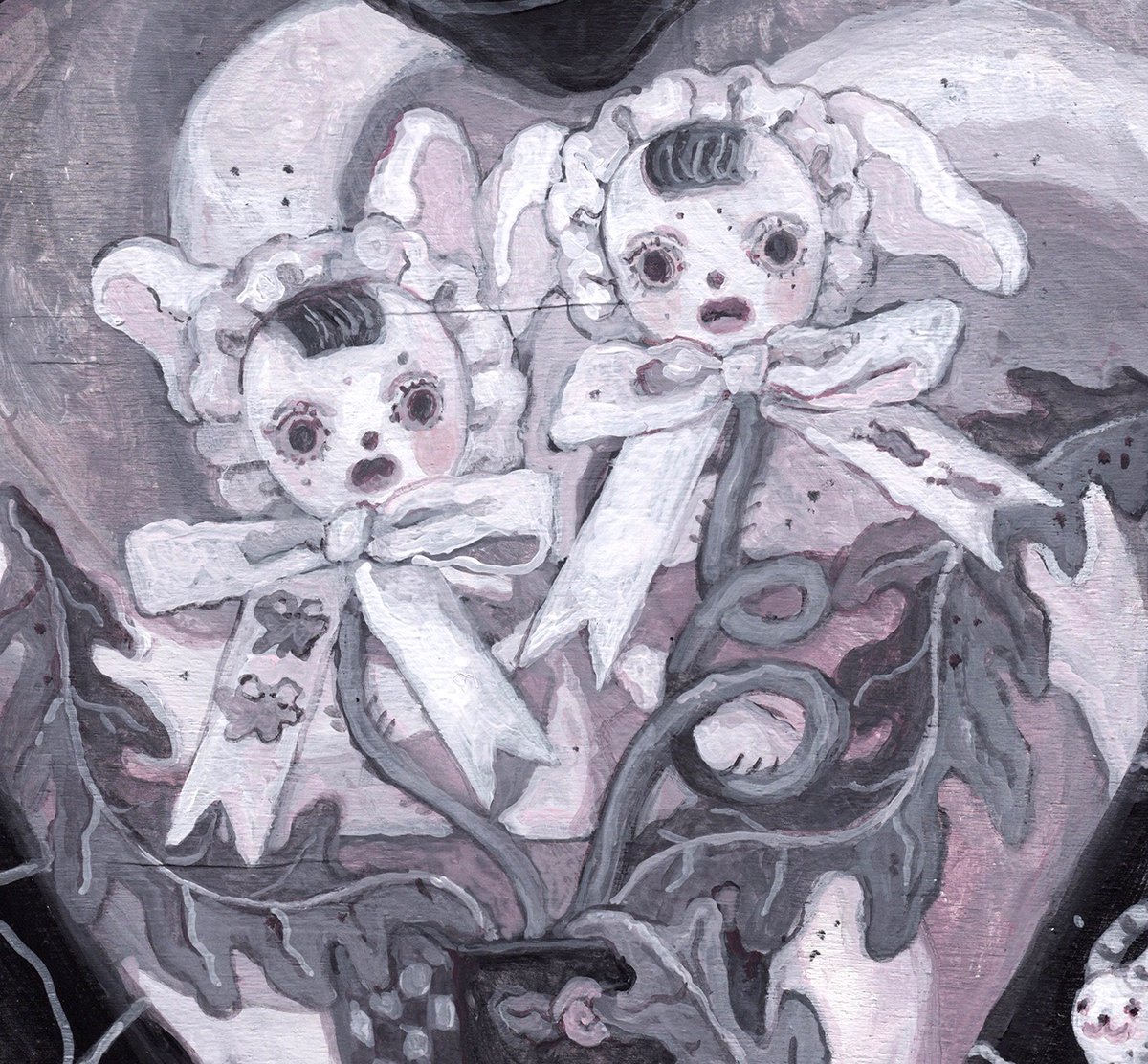 🦇 mizunOE TRibute exhibition 🕯️
『 BADREAM #4 』
会期：2025.12.05(金)～12.14(日) 定休日：火・水
時間：13:00 ～ 18:30(最終日は17:00まで)
会場：gallery hydrangea(東京)
今年もよろしくお願いいたします 作品を2点出展させていただきます