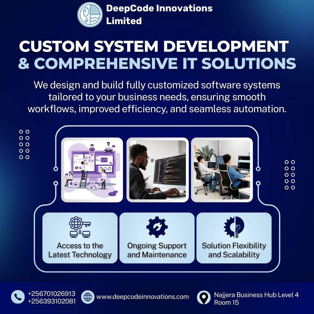 Deepcodein's tweet image. #DeepCodeInnovations #ICTServices #TechSolutions #DigitalTransformation
Fuel your business with resilient, high-efficiency ICT solutions that drive innovation, reshape performance, and boost results.