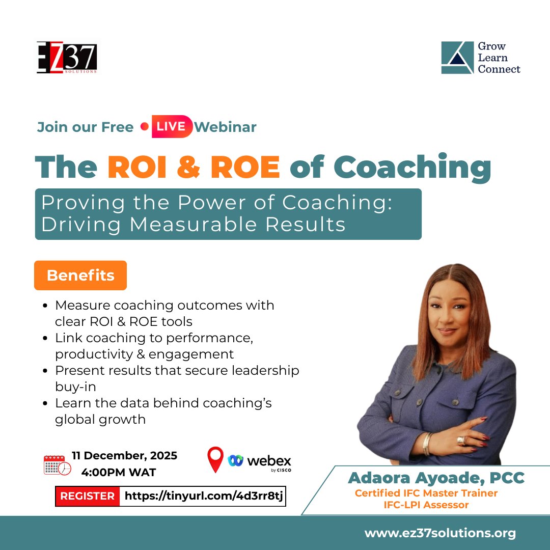 The ROI &amp; ROE of Coaching
Register Now:
 tinyurl.com/4d3rr8tj