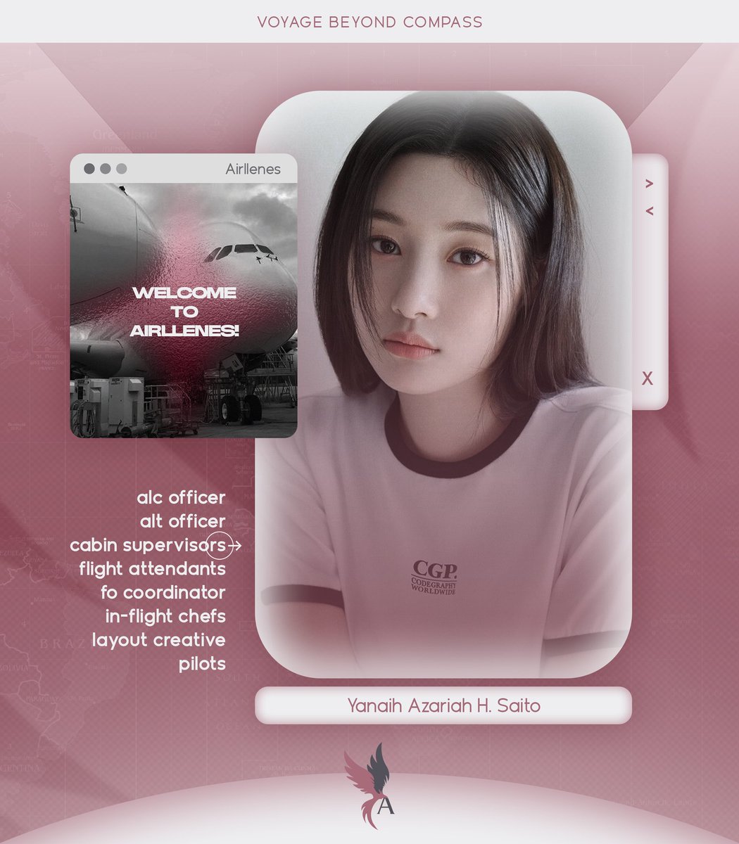 corpolayp's tweet image. ㅤ 

        Braving the skies one flight at
        a time. YANAIH AZARIAH, driven
        to soar with AIRLLENES.

         #VoyageBeyondCompass
         #BATCH_τρία
         #HellonesYanaih 

‌