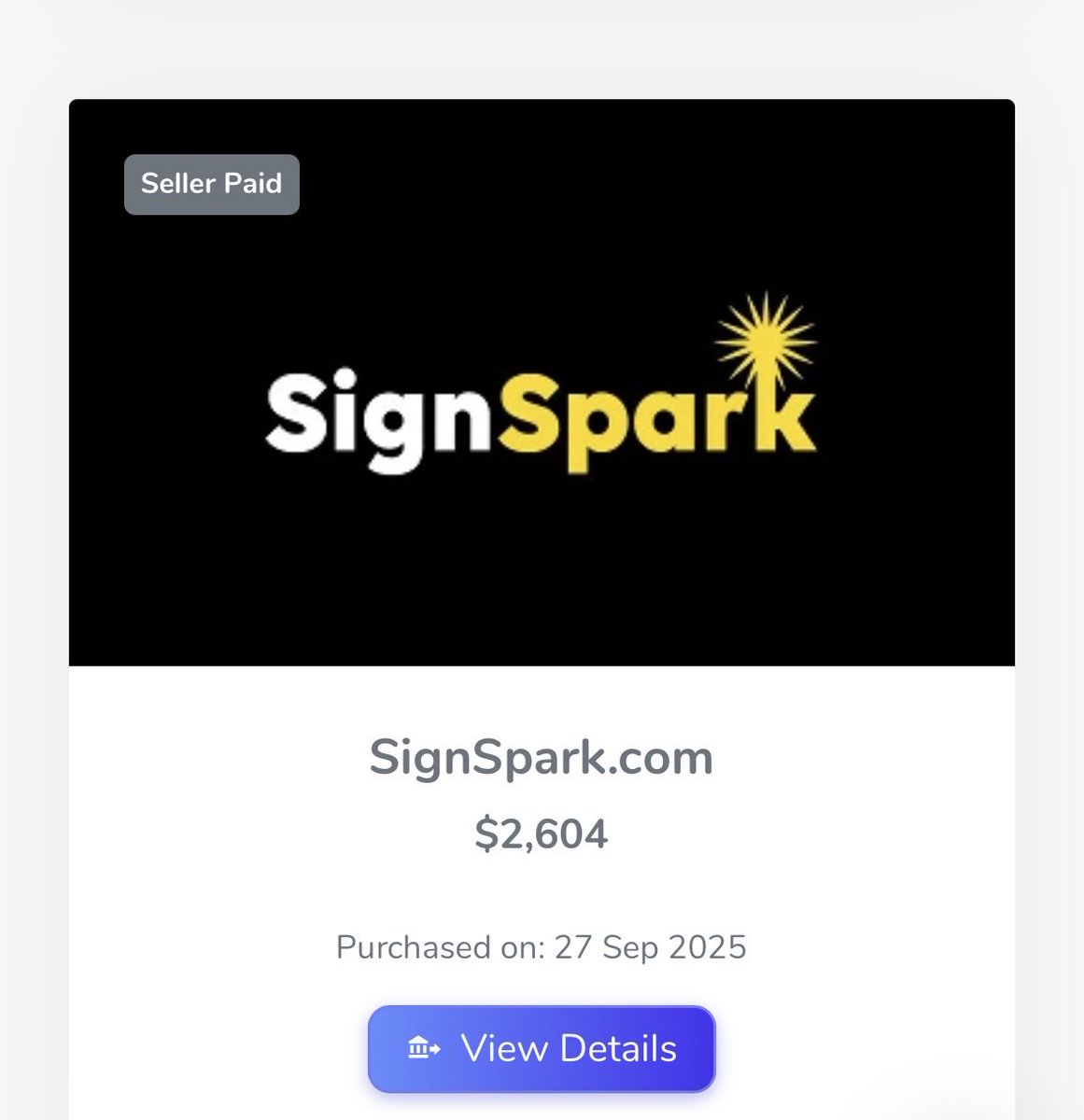 BrandAimCom's tweet image. Sold this domain in September at @atomHQ  on a 6 month lease to own.  Recently the buyer decided they wanted to payoff the instalment plan early.  

Always nice when that happens!

Thank you for facilitating the sale #Atom!

#domain #domainnames #domaining