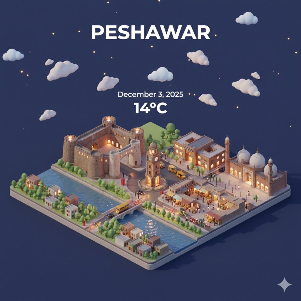 weirdorca's tweet image. #Peshawar 3d night view