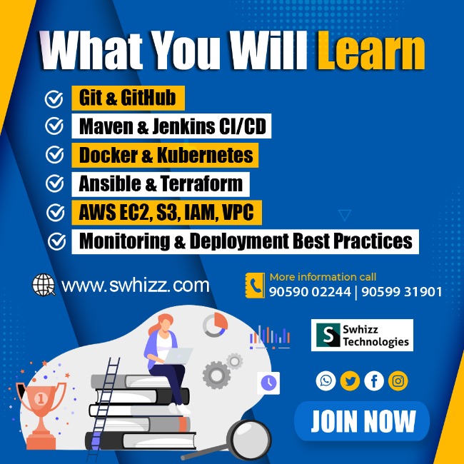 Swhizzofficial's tweet image. 🚀 Job-Ready DevOps (AWS) Training | CI/CD, Docker, Kubernetes &amp;amp; Cloud | 📍 Swhizz Technologies, Hyderabad | 📞 90590 02244
#DevOps #devopscloudsummit #devopsinterviewquestions #ViratKohli𓃵 #INDvSA #LISAxLouisVuitton #DGCaffexZeeNuNew #DolceGabbana #TransitLove4