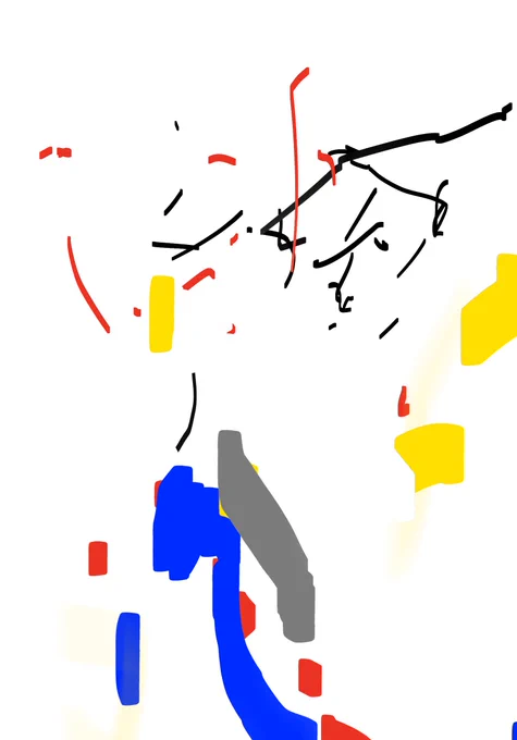 3ヶ月ちょいのちび、初めてのデジタル絵