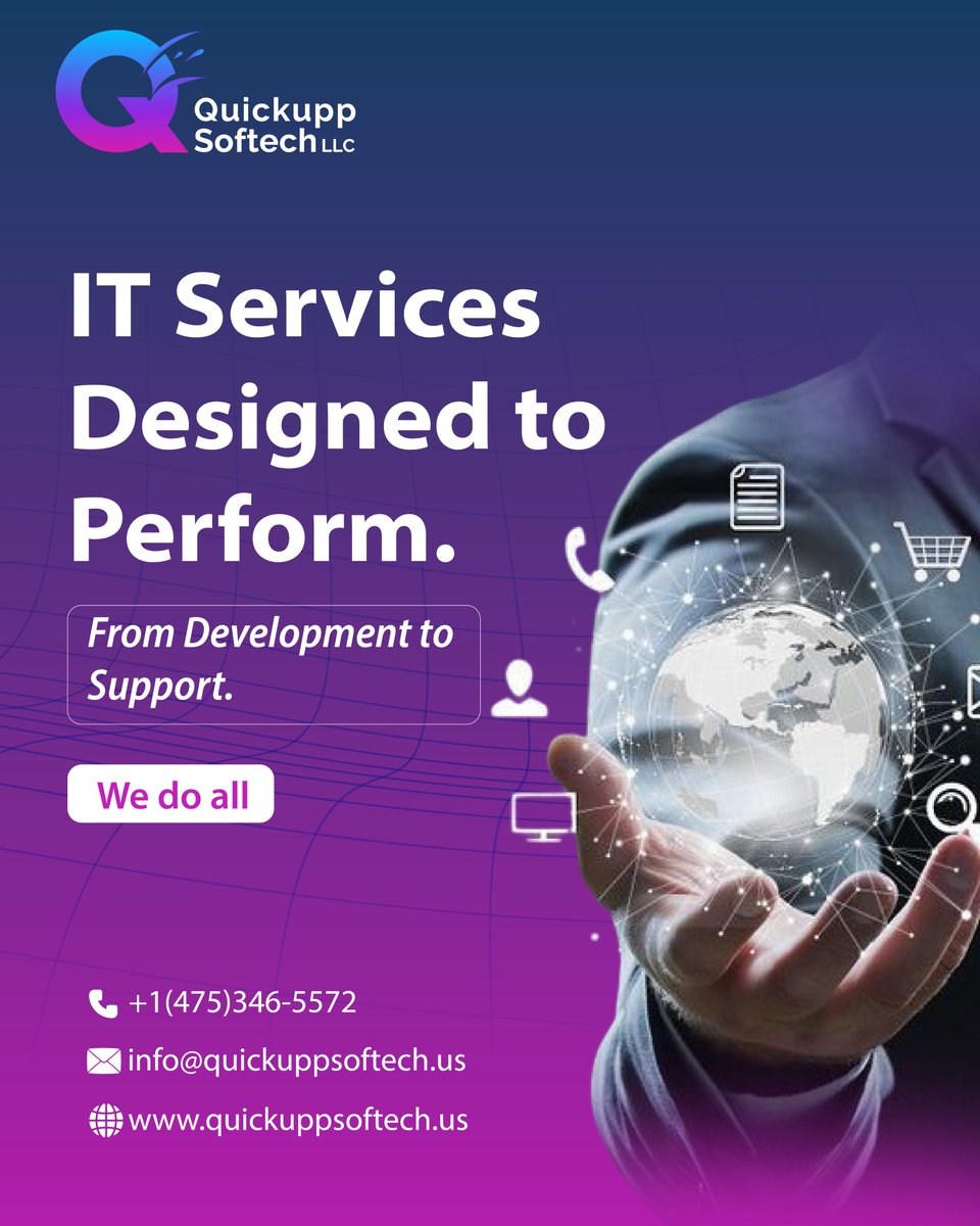 QuickuppL57802's tweet image. Elevate your business with IT services designed to perform- from development to end-to-end support. Contact us today! 📱 +1 (475) 346-5572 📧 info@quickuppsoftech.us 🌐 quickuppsoftech.us #itservices #softwaredevelopment #techsupport #businesssolutions #itsolutions