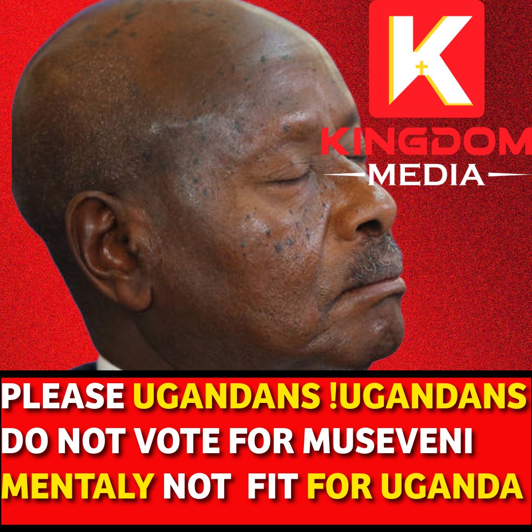 TO YOU ALL UGANDANS! UGANDANS! PUT THIS MAN’S REGIME TO AN END AND CHOOSE NEW CHAPTER. HE IS NOT FIT,ONLY POWER HUNGRY 🤤 ⁦<a href="/KagutaMuseveni/">Yoweri K Museveni</a>⁩ ⁦<a href="/JanetMuseveni/">Janet K Museveni</a>⁩ ⁦<a href="/HEBobiwine/">BOBI WINE</a>⁩ ⁦<a href="/StateHouseUg/">State House Uganda</a>⁩ ⁦<a href="/ntvuganda/">NTV UGANDA</a>⁩