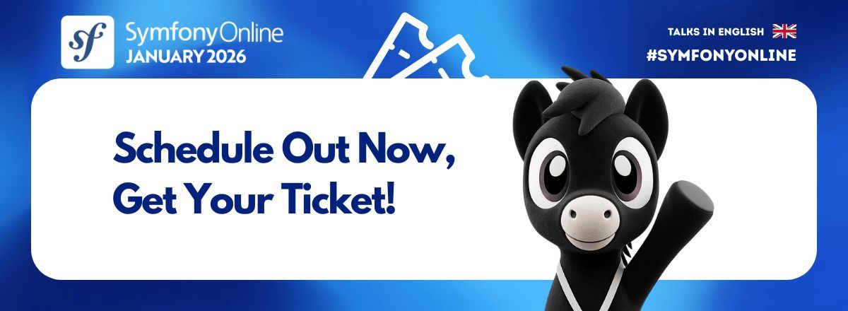 symfonycon's tweet image. 🎉 The schedule for SymfonyOnline January 2026 is OUT!

Attend from anywhere in the world 🌍💻

🗓️ Workshops: Jan 20–21
🗓️ Talks: Jan 22–23 
🎙️ Live Q&amp;amp;A  + English subtitles

🎟️Tickets are available now — don’t wait too long!
👉live.symfony.com/2026-online-ja…

 #Symfony #PHP #OnlineEvent