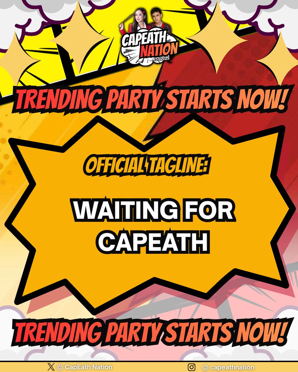 CapEathNation1's tweet image. Cutesy, the Twitter Party for Capeath starts now! Keep the timeline active, follow the format, and show your support!

- Stay active with tweets, RTs, QRTs, and replies
- Follow the format and save drafts
- First fifteen minutes only

WAITING FOR CAPEATH