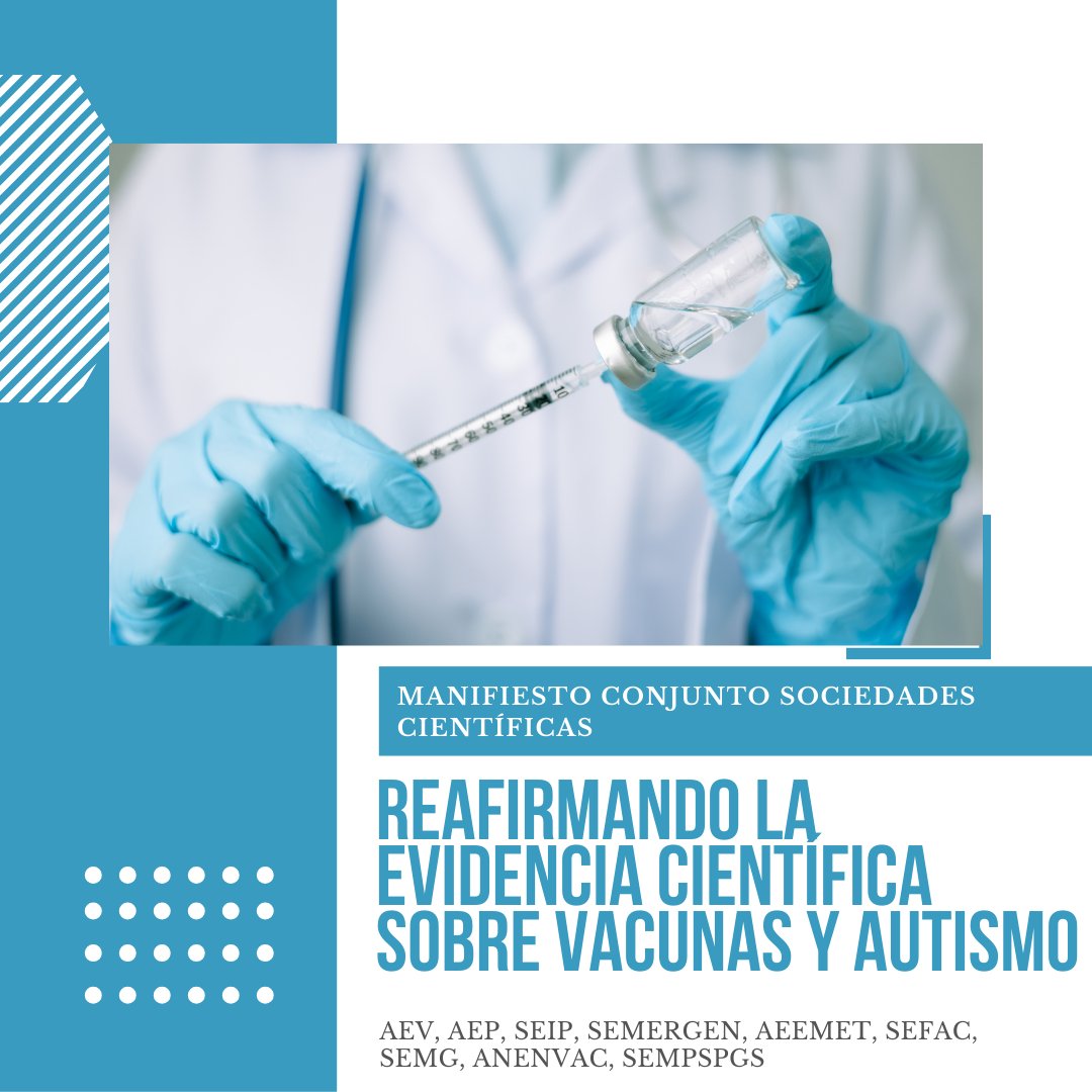 Las sociedades científicas reiteramos en un manifiesto que las vacunas son seguras y NO causan autismo.
🔬La evidencia lo ha demostrado durante más de dos décadas.
⚠️Reabrir este falso debate pone en riesgo las coberturas vacunales y la salud pública.
acortar.link/Q5RZCT