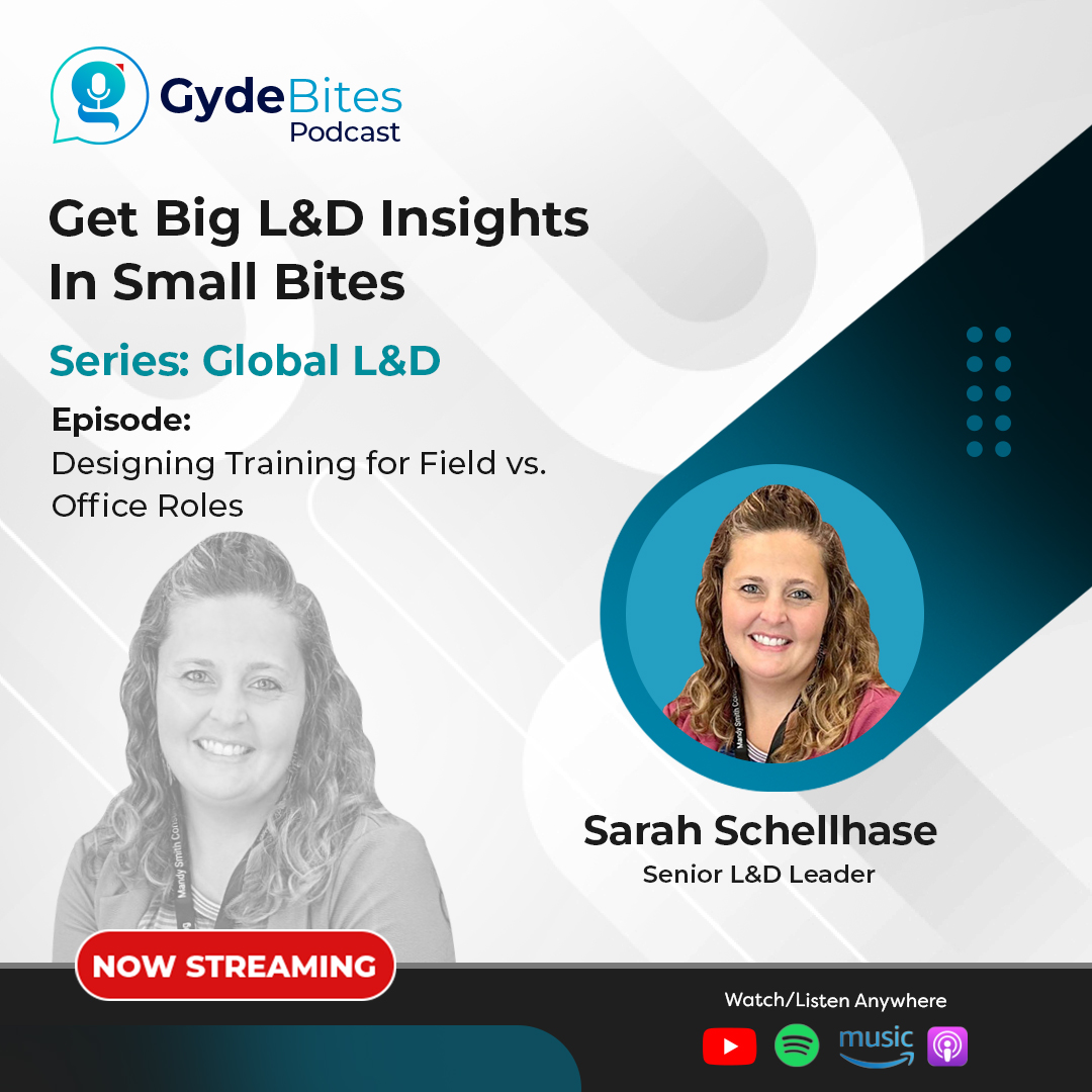 GydeAI's tweet image. &quot;Don’t try to make people love training. Make their time feel well spent.&quot;
 
Sarah Schellhase shares what field &amp;amp; office teams need from training and how simple design choices can make learning fit into everyday work.

Tune in now👉bit.ly/3KBpCDK

#LearningAndDevelopment