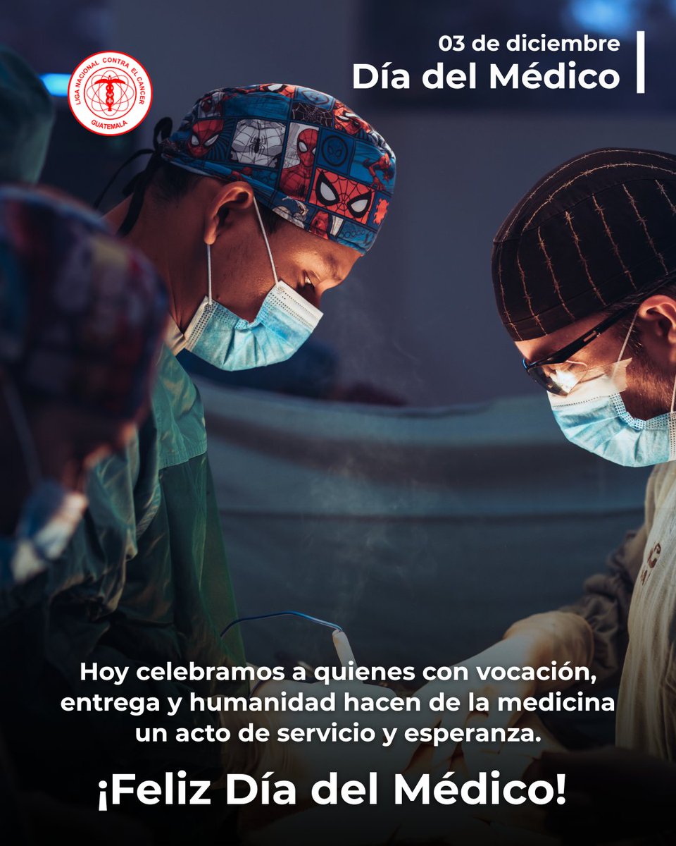 ¡Feliz día del Médico! 
Especialmente a nuestro staff quienes con mucha entrega y dedicación lo dan todo con nuestros pacientes. 
#INCANGT #LigaCancerGuate #DiadelMedico #JuntosSalvandoVidas