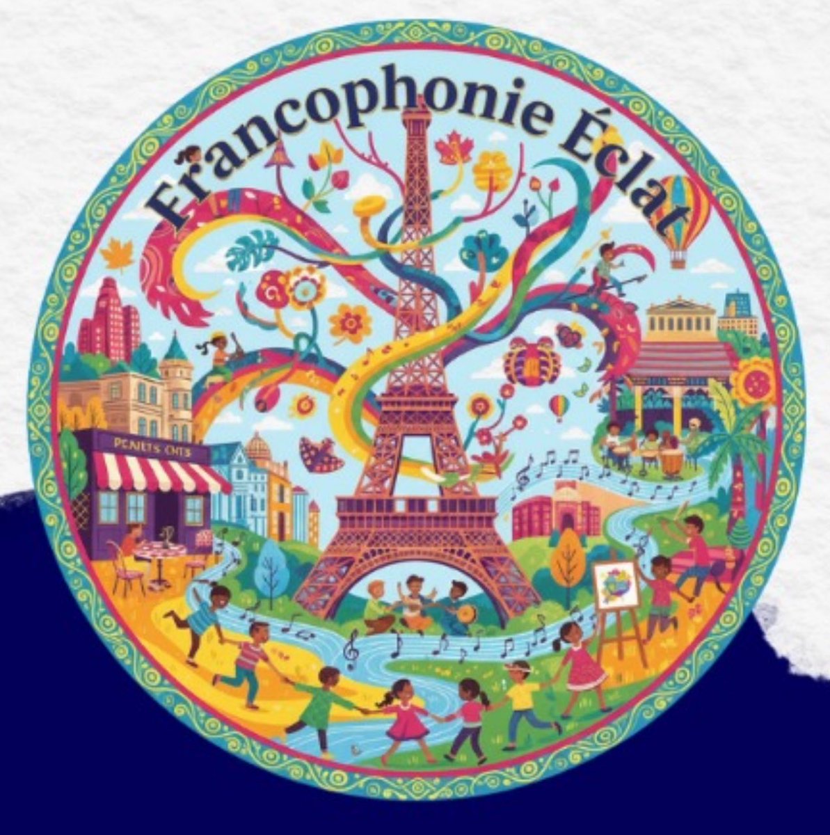 MtAbuSchool's tweet photo. #Francophonie #Éclat : Official logo of our French &amp; Francophonie Heritage Week at @MtAbuSchool Delhi 🇮🇳

@FranceinIndia https://t.co/3ufAhaCHUp