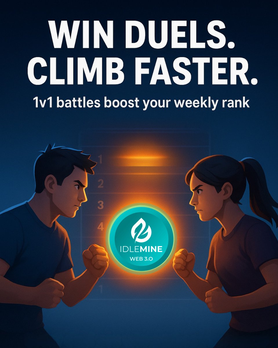 stringidlemine's tweet image. Every duel you win pushes your name higher up the board.
Beat your rival → Beat the leaderboard. ⚡🔥
👉 play.google.com/store/apps/det…

#IdleMine #1v1Battle #Leaderboard #PlayAndEarn #CryptoGaming