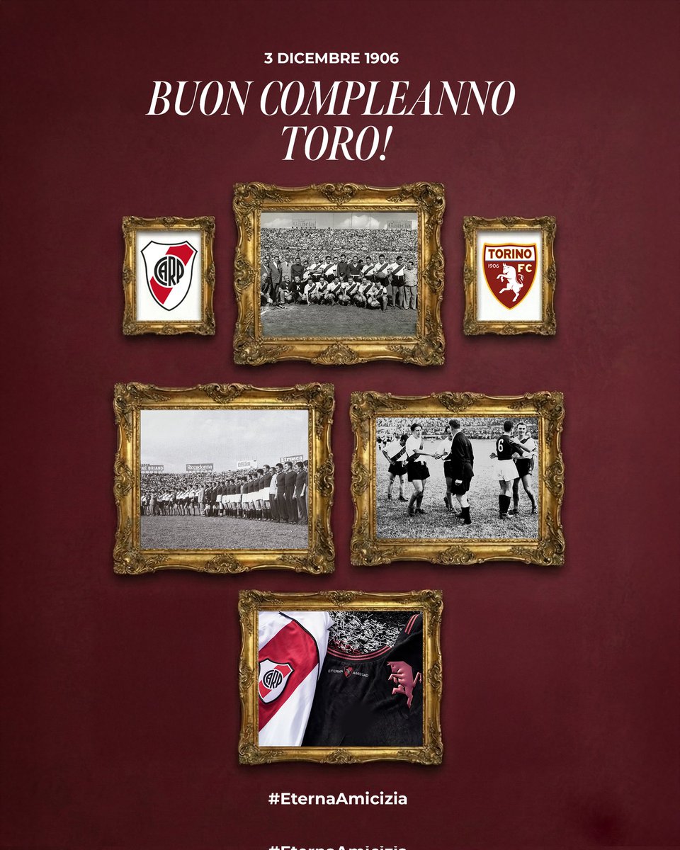 GlobalCARP's tweet image. 119 anni di storia, coraggio e identità. Auguri, Toro! 🐂

Oggi celebriamo l’anniversario del @TorinoFC_1906, un club storico dallo spirito indistruttibile. Siamo orgogliosi di continuare a coltivare questa amicizia che dura nel tempo! 🇦🇷🤝🇮🇹

119 volte AUGURI! 🥳

---

119 years…