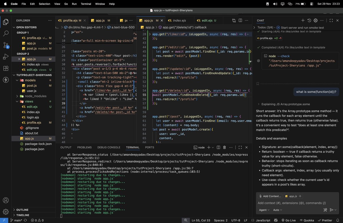 Amandeep0507's tweet image. Still learning/working on backend #mernstack #backend #mongodb #nodejs #expressjs #reactjs