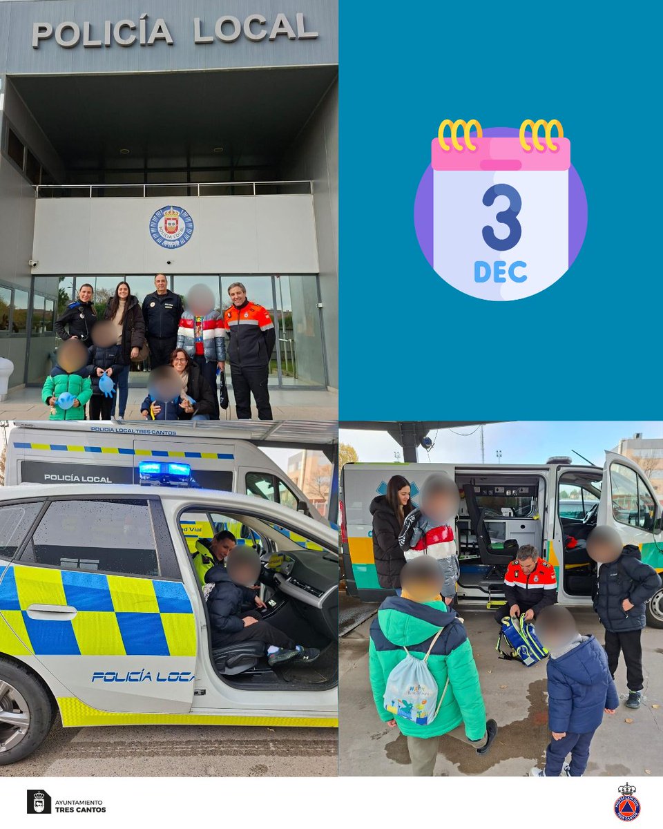 El 3 de diciembre celebramos el #diainternacionalpersonascondiscapacidad y desde Policia Local y Protección Civil del <a href="/ayto3cantos/">Ayuntamiento Tres Cantos</a> estamos trabajando en proyectos para acercar los cuerpos de Emergencias a las personas con discapacidad.

#trescantosseguro #proteccioncivil